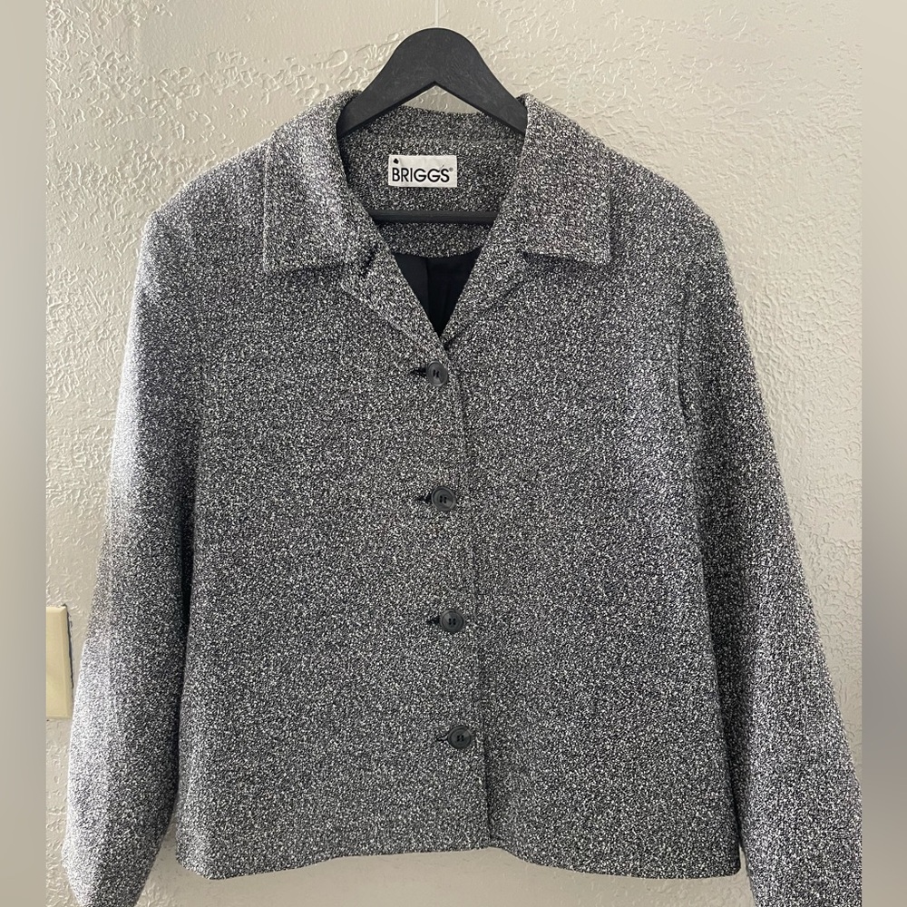 Briggs New York Women's‎ Textured Gray Blazer Size Large